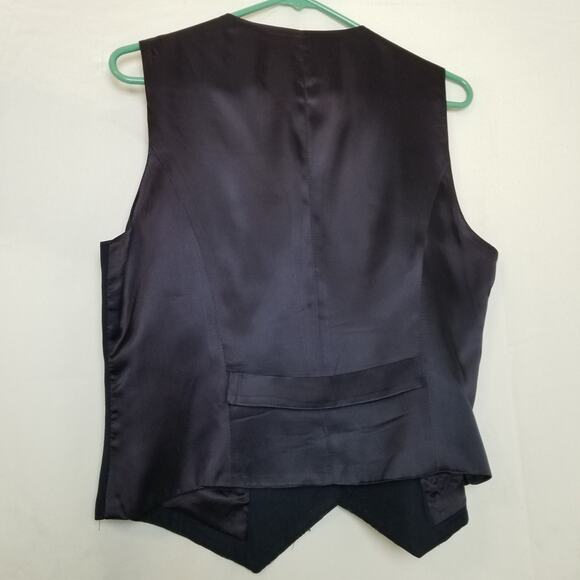 Breckenridge Women's Navy Embroidered Pattern Button Up Vest Size 12 Petite - Picture 3 of 6